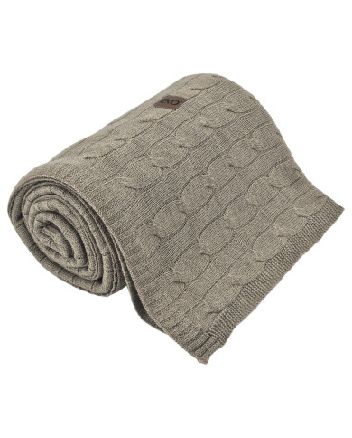 Cashmere knitted blanket 200x220 cm - VERONA200 TAUPE