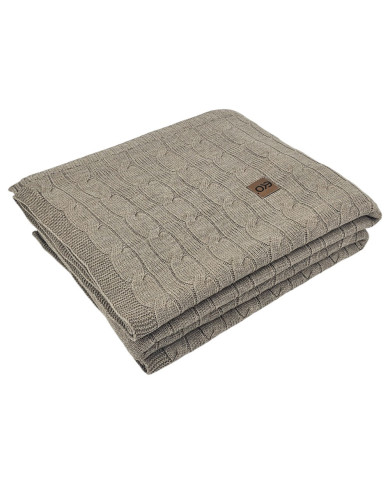 Cashmere knitted blanket 200x220 cm - VERONA200 TAUPE