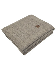 Cashmere knitted blanket 200x220 cm - VERONA200 TAUPE