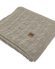 Cashmere knitted blanket 200x220 cm - VERONA200 TAUPE