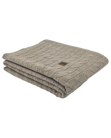 Cashmere knitted blanket 200x220 cm - VERONA200 TAUPE