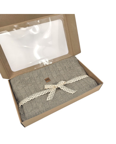 Cashmere knitted blanket 200x220 cm - VERONA200 TAUPE