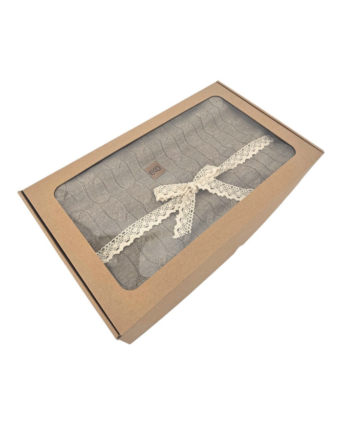 Cashmere knitted blanket 200x220 cm - VERONA200 TAUPE