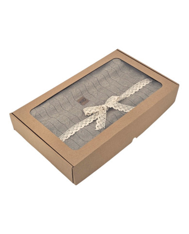 Cashmere knitted blanket 200x220 cm - VERONA200 TAUPE