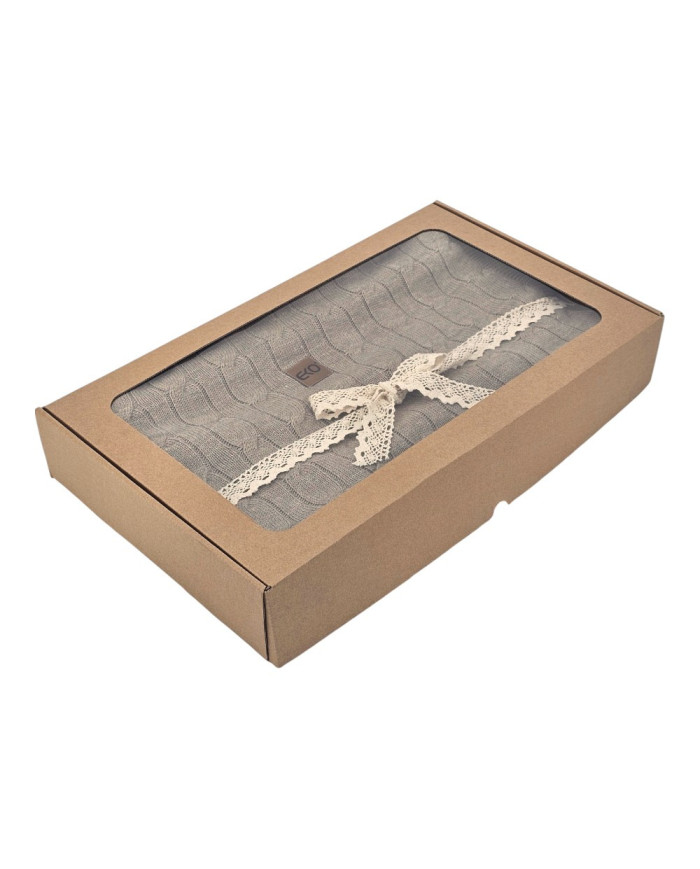 Cashmere knitted blanket 200x220 cm - VERONA200 TAUPE