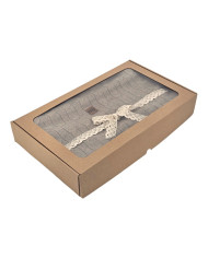 Koc dzianinowy kaszmir 200x220 cm – VERONA200 TAUPE