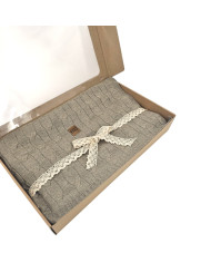 Cashmere knitted blanket 200x220 cm - VERONA200 TAUPE