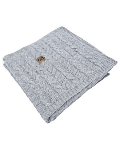 Cotton knitted blanket 200x220 cm - VENEZIA200 POPIEL