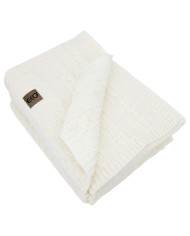 Cotton knitted blanket 200x220 cm - VENEZIA200 ECRU