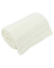 Cotton knitted blanket 200x220 cm - VENEZIA200 ECRU