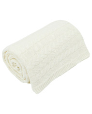 Cotton knitted blanket 200x220 cm - VENEZIA200 ECRU