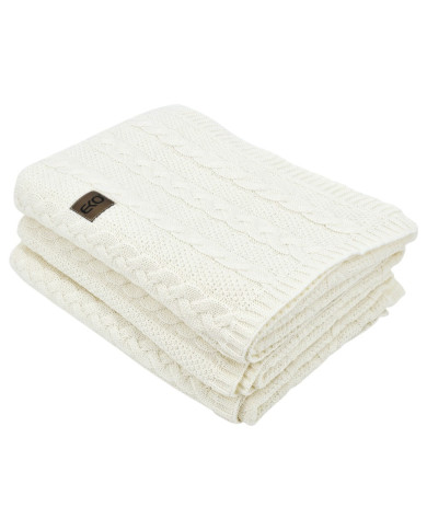 Cotton knitted blanket 200x220 cm - VENEZIA200 ECRU