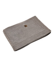 MERINO wool knitted blanket 200x20 cm - FLORENCE200 TAUPE