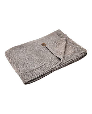 MERINO wool knitted blanket 200x20 cm - FLORENCE200 TAUPE