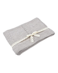 MERINO wool knitted blanket 200x220 cm - FLORENCE200 SAND