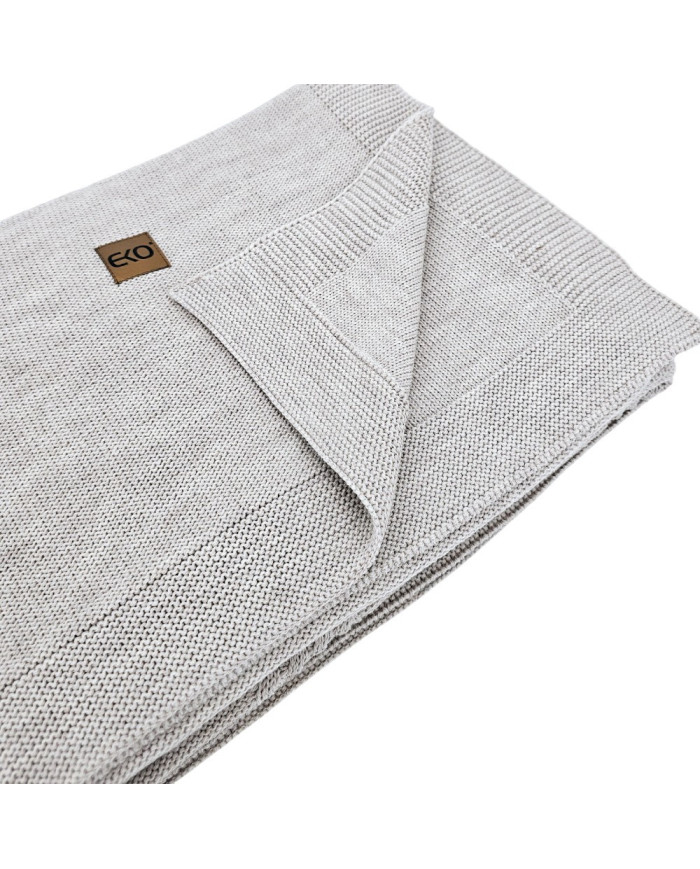 MERINO wool knitted blanket 200x220 cm - FLORENCE200 SAND