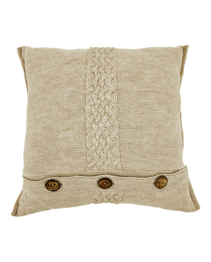 Komplet koc i poduszka z wełny Merino- SET FLORENCE SAND