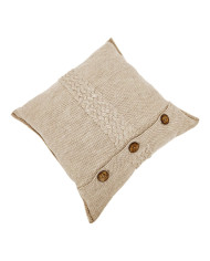 Komplet koc i poduszka z wełny Merino- SET FLORENCE SAND