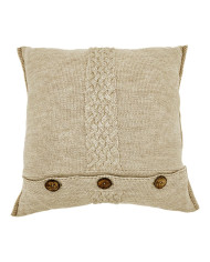 Poszewka dzianinowa na poduszkę z wełny Merino 45x45 cm – FLORENCE  SAND