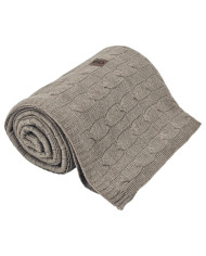 Koc dzianinowy kaszmir 150x200 cm – VERONA TAUPE