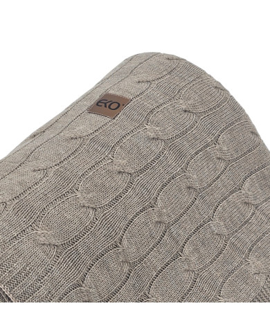 Koc dzianinowy kaszmir 150x200 cm – VERONA TAUPE