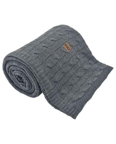 Koc dzianinowy kaszmir 150x200 cm – VERONA ANTHRACITE