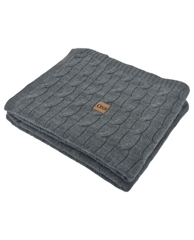 Koc dzianinowy kaszmir 150x200 cm – VERONA ANTHRACITE