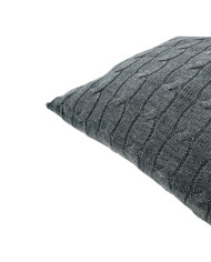 Poszewka dzianinowa na poduszkę 45x45 cm – VERONA ANTRACYT