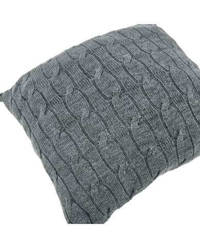 Poszewka dzianinowa na poduszkę 45x45 cm – VERONA ANTRACYT