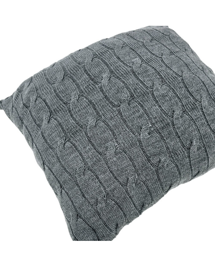 Poszewka dzianinowa na poduszkę 45x45 cm – VERONA ANTRACYT