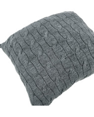 Poszewka dzianinowa na poduszkę 45x45 cm – VERONA ANTRACYT