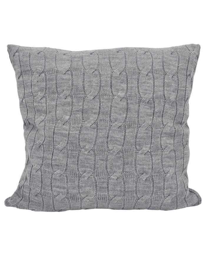 Poszewka dzianinowa na poduszkę 45x45 cm – VERONA POPIEL