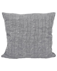 Poszewka dzianinowa na poduszkę 45x45 cm – VERONA POPIEL