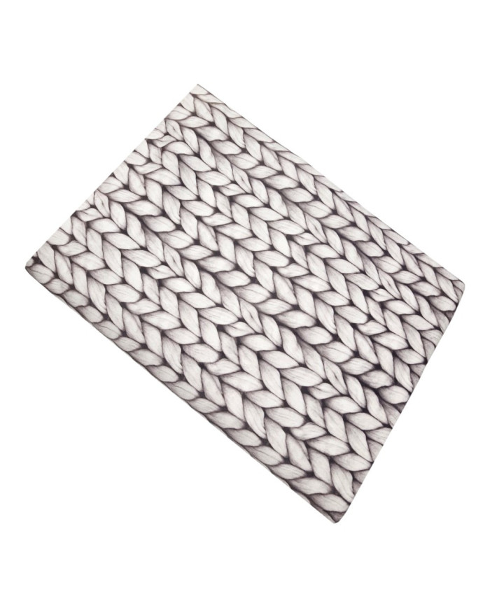 Narzuta drukowana 160x200 cm KNITT BEIGE