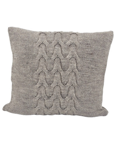 Poszewka dzianinowa na poduszkę z wełną 45x45 cm – AREZZO TAUPE