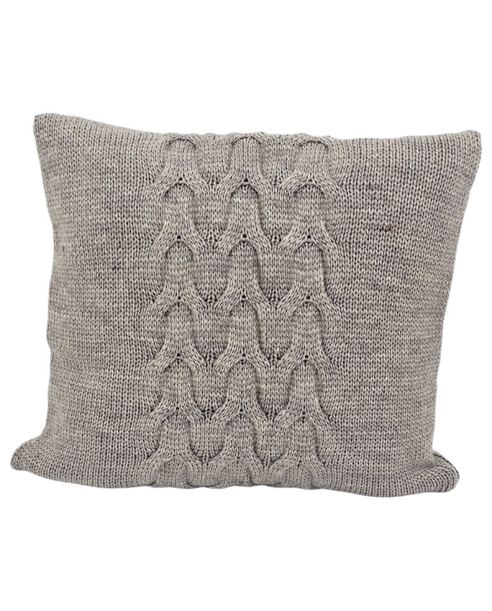 Poszewka dzianinowa na poduszkę z wełną 45x45 cm – AREZZO TAUPE