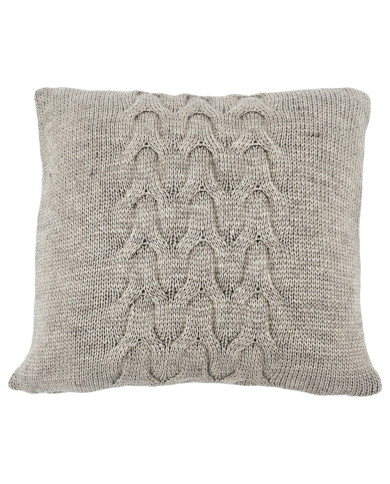 Poszewka dzianinowa na poduszkę z wełną 45x45 cm – AREZZO TAUPE