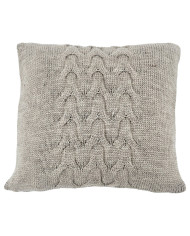 Poszewka dzianinowa na poduszkę z wełną 45x45 cm – AREZZO TAUPE