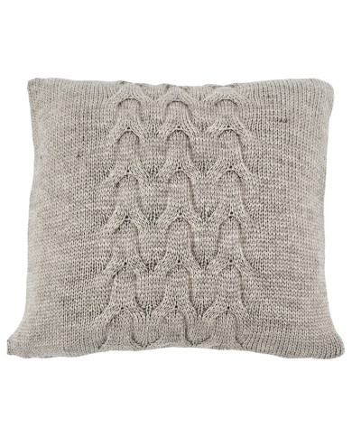 Poszewka dzianinowa na poduszkę z wełną 45x45 cm – AREZZO TAUPE