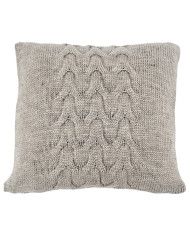 Poszewka dzianinowa na poduszkę z wełną 45x45 cm – AREZZO TAUPE