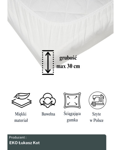 Jersey sheet with elastic 160x200x30 cm HONEY