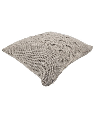 Poszewka dzianinowa na poduszkę z wełną 45x45 cm – AREZZO TAUPE