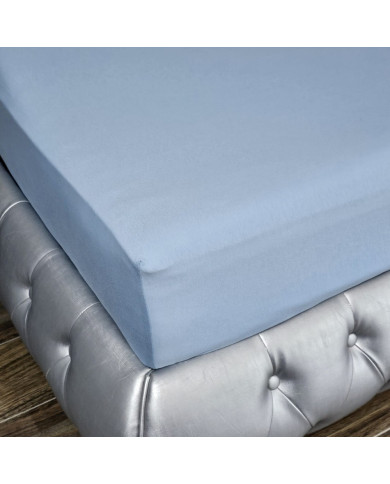 Prześcieradło Jersey z gumką 200x220x30 cm NIEBIESKI