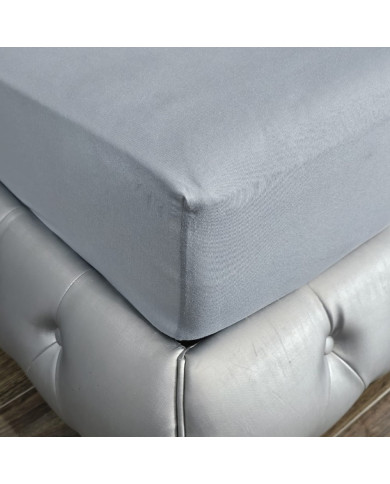 Prześcieradło Jersey z gumką 200x220x30 cm SZARY