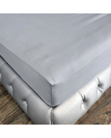 Prześcieradło Jersey z gumką 200x220x30 cm SZARY