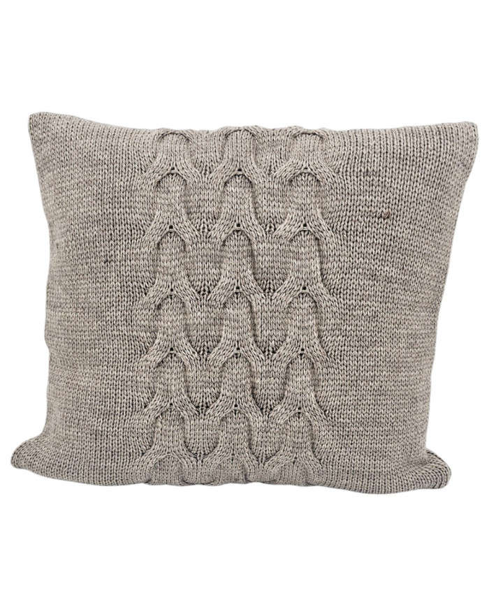 Poszewka dzianinowa na poduszkę z wełną 45x45 cm – AREZZO TAUPE