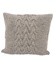 Poszewka dzianinowa na poduszkę z wełną 45x45 cm – AREZZO TAUPE