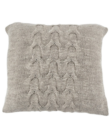 Poszewka dzianinowa na poduszkę z wełną 45x45 cm – AREZZO TAUPE