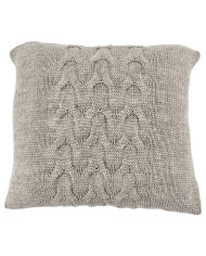 Poszewka dzianinowa na poduszkę z wełną 45x45 cm – AREZZO TAUPE