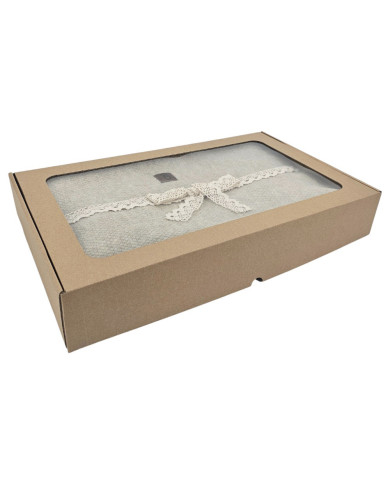 Koc dzianinowy 150x200 cm – MILANO LATTE